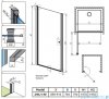 Radaway Eos DWJ I drzwi prysznicowe 90 lewe przejrzyste 137903-01-01L